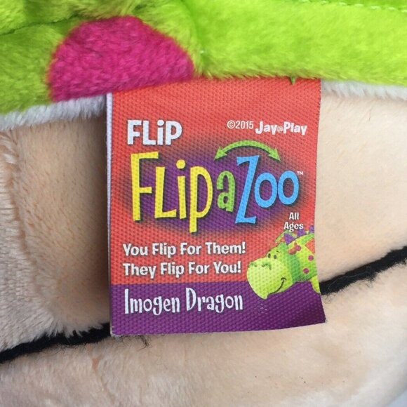 FLIPAZOO Imogen Dragon 24” & Persephone Unicorn 20” 2-in-1 Plush Stuffed Animal - Picture 3 of 8